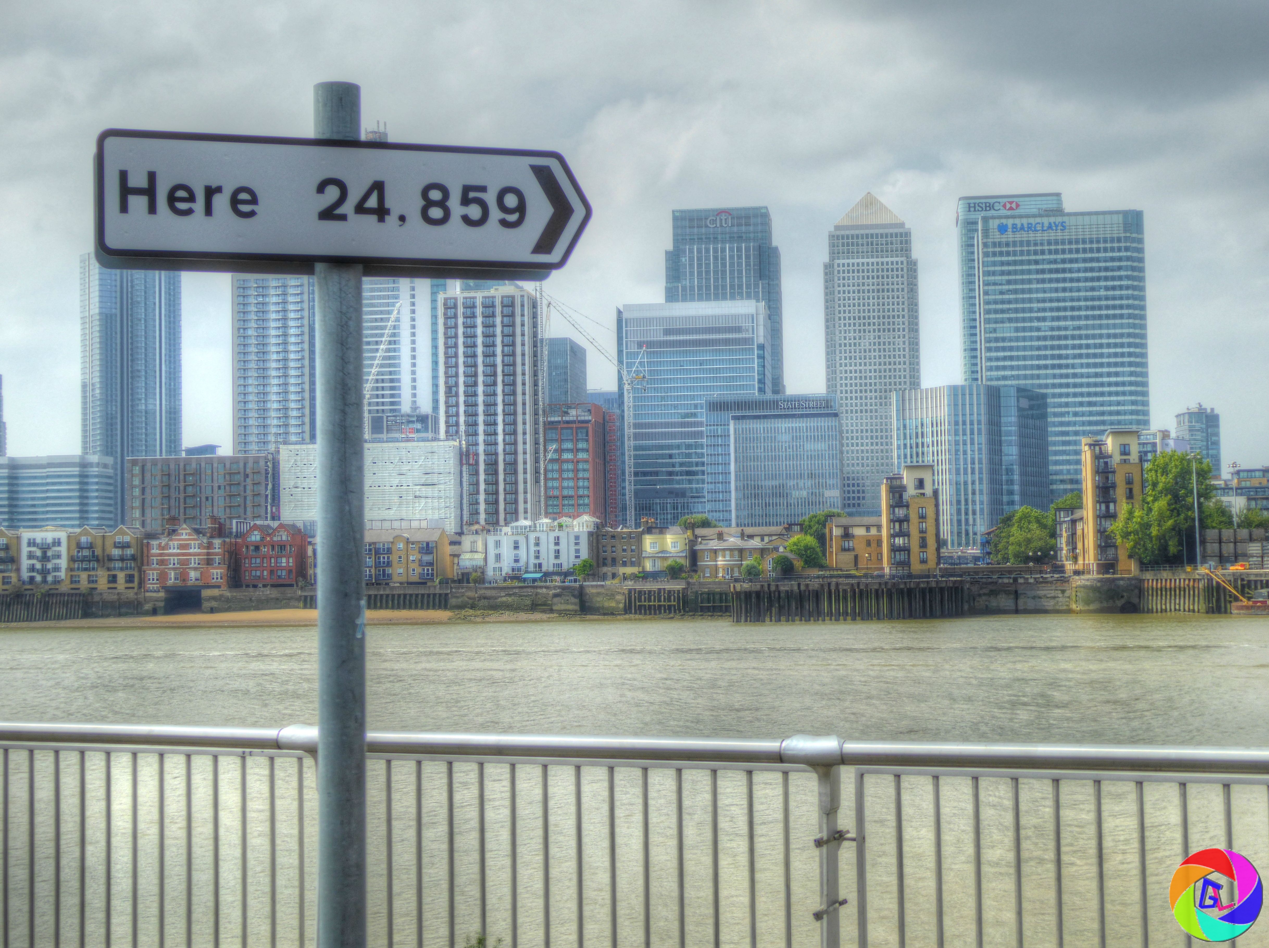 Go all round the planet in this direction and Here is 24,859 miles away.
